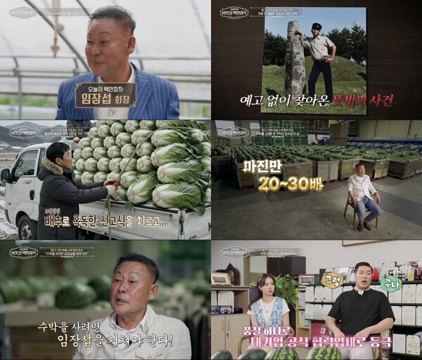 수박 유통업계에서 '수박 백만장자'로 유명한 임장섭의 성공 신화가 곧 방송을 통해 공개된다. 온라인 캡쳐